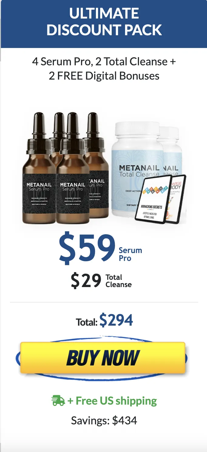 Buy Metanail Serum Pro 4 bottles — ultimate discount pack